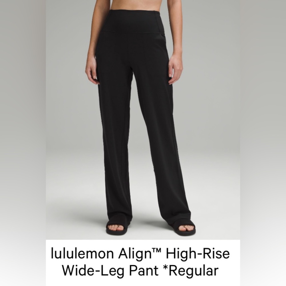 Lululemon Align Wide-Leg Pant 31”, Black, Size 10